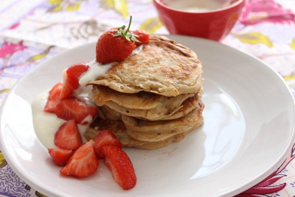 Almond butter and banana pancakesforweb